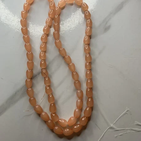 Peach-Marble Drop Beads (One-String)