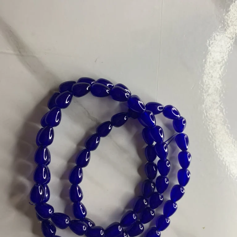 DarkBlue-Marble Drop Beads (One-String)