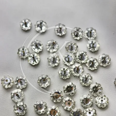 Silver-Swarovski Flower(8mm)-144Pcs
