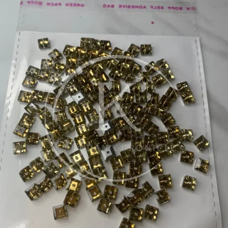 Smoke Gold Swarovski Square 6/6 Crystal-144Pcs