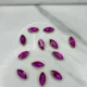 Pink Boat-Shape Glass Stone (Regular)-12Pcs