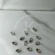 Silver Boat-Shape Glass Stone (Small)-12Pcs