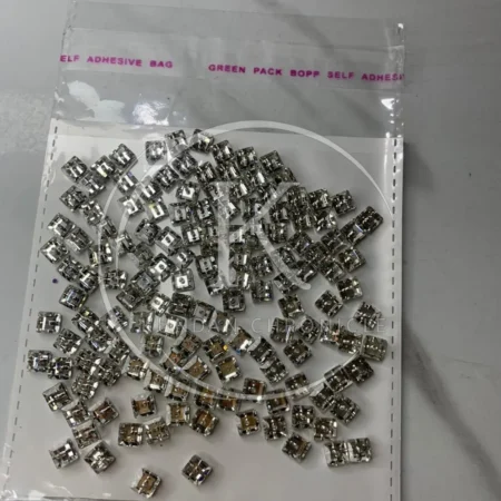 Silver Swarovski Square 6/6 Crystal-144Pcs