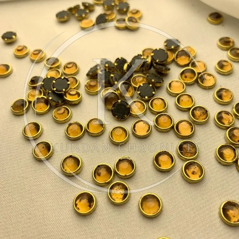 Champagne Circle Kundan-6mm(10G)