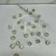 Silver- Gold Base Round-Glass Stone Small(12Pcs)