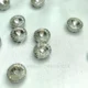 Silver Circle Glass Stones Large -6Pcs
