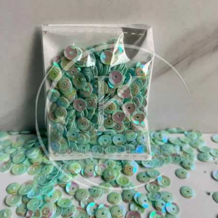 Apple Green Matte Bowl Sequins (6mm)-10G