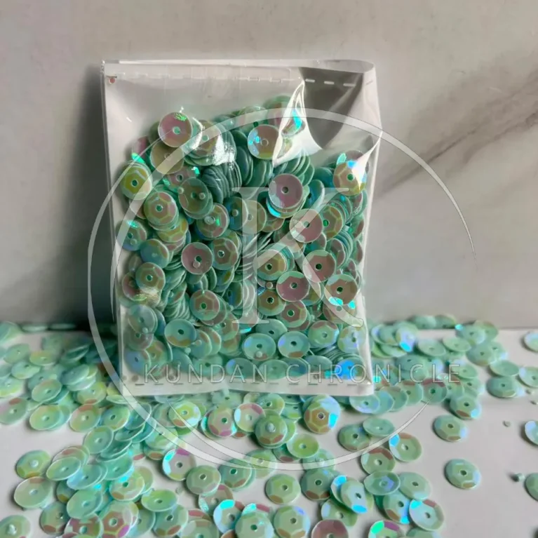 Apple Green Matte Bowl Sequins (6mm)-10G