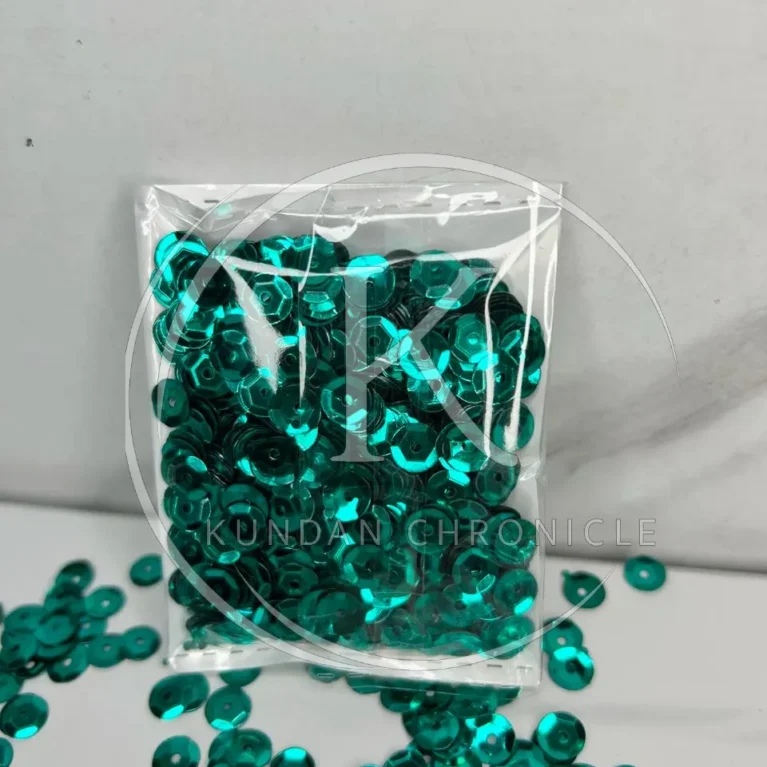 Apple Green Gloss Bowl Sequins (6mm)-10G