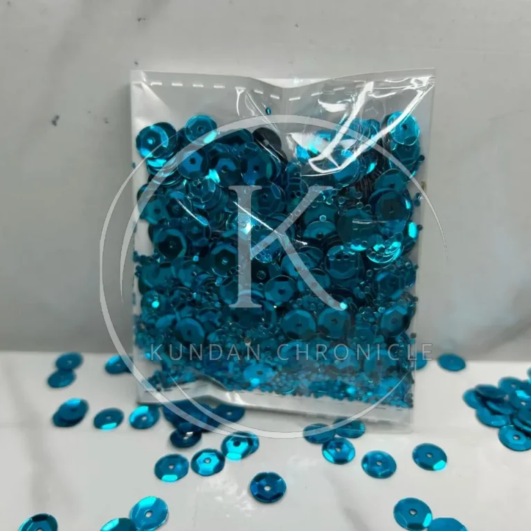 Firozi Gloss Bowl Sequins (6mm)-10G