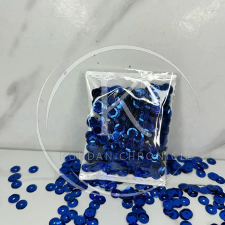 Blue Gloss Bowl Sequins (6mm)-10G