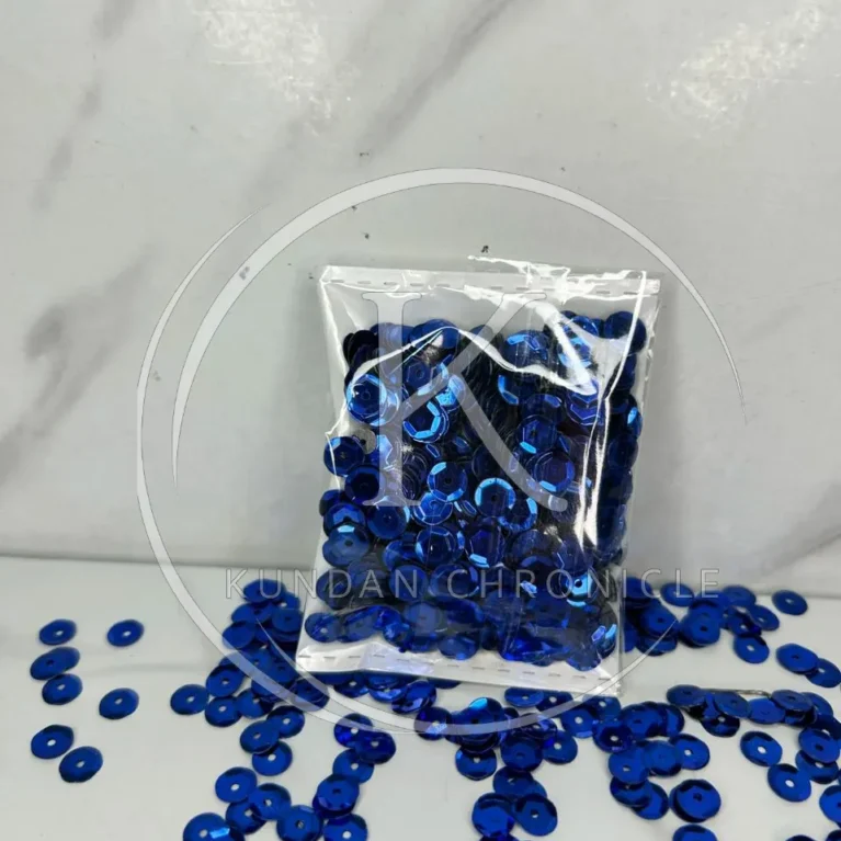 Blue Gloss Bowl Sequins (6mm)-10G