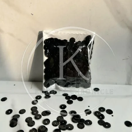 Black Matte Bowl Sequins (6mm)-10G