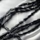 Black cone beads-One String