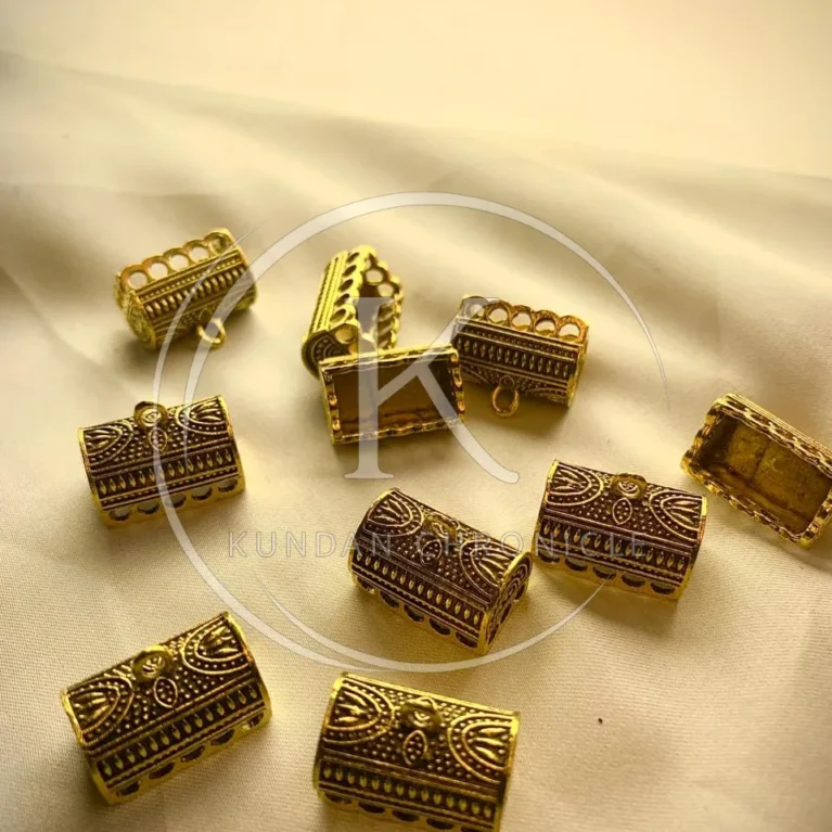 Antique Golden Jhumka Base Large-Pair
