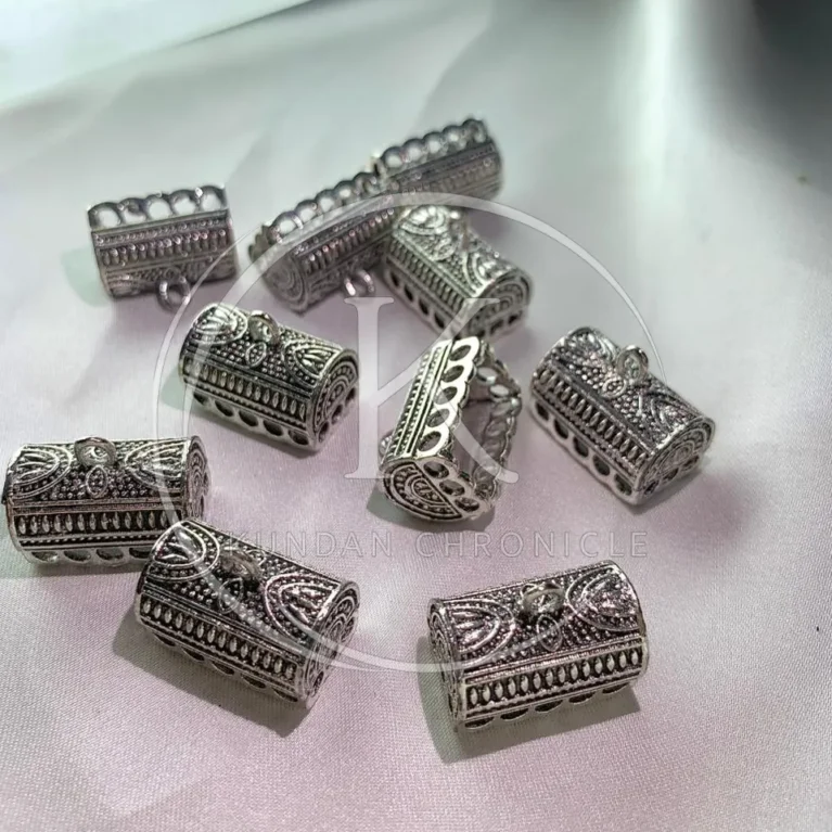 Antique Silver Jhumka Base Large-Pair