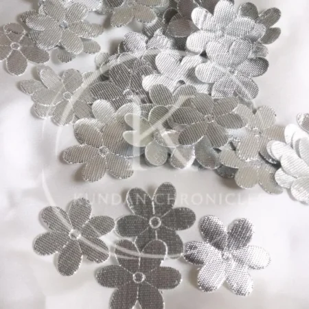 Applique Gotta Silver Flower-5G